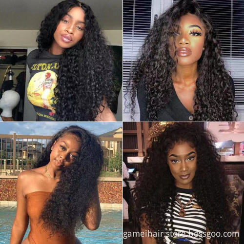 Unprocessed Vendor Human Hair 4x4 5x5 Full HD Lace Frontal Closure Wig Brazilian Virgin Human Hair Kinky Curly Lace Front Wig